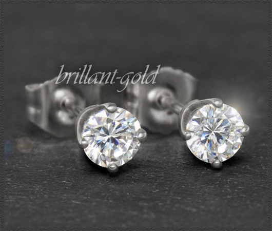 585 Gold Brillant Stecker 2,05ct; River E & Si2-3